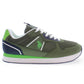 Sleek Green Sneakers with Iconic Logo Detailing