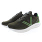 Green Laced Sports Sneakers with Logo Detail