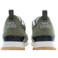 Green Laced Sports Sneakers with Logo Detail