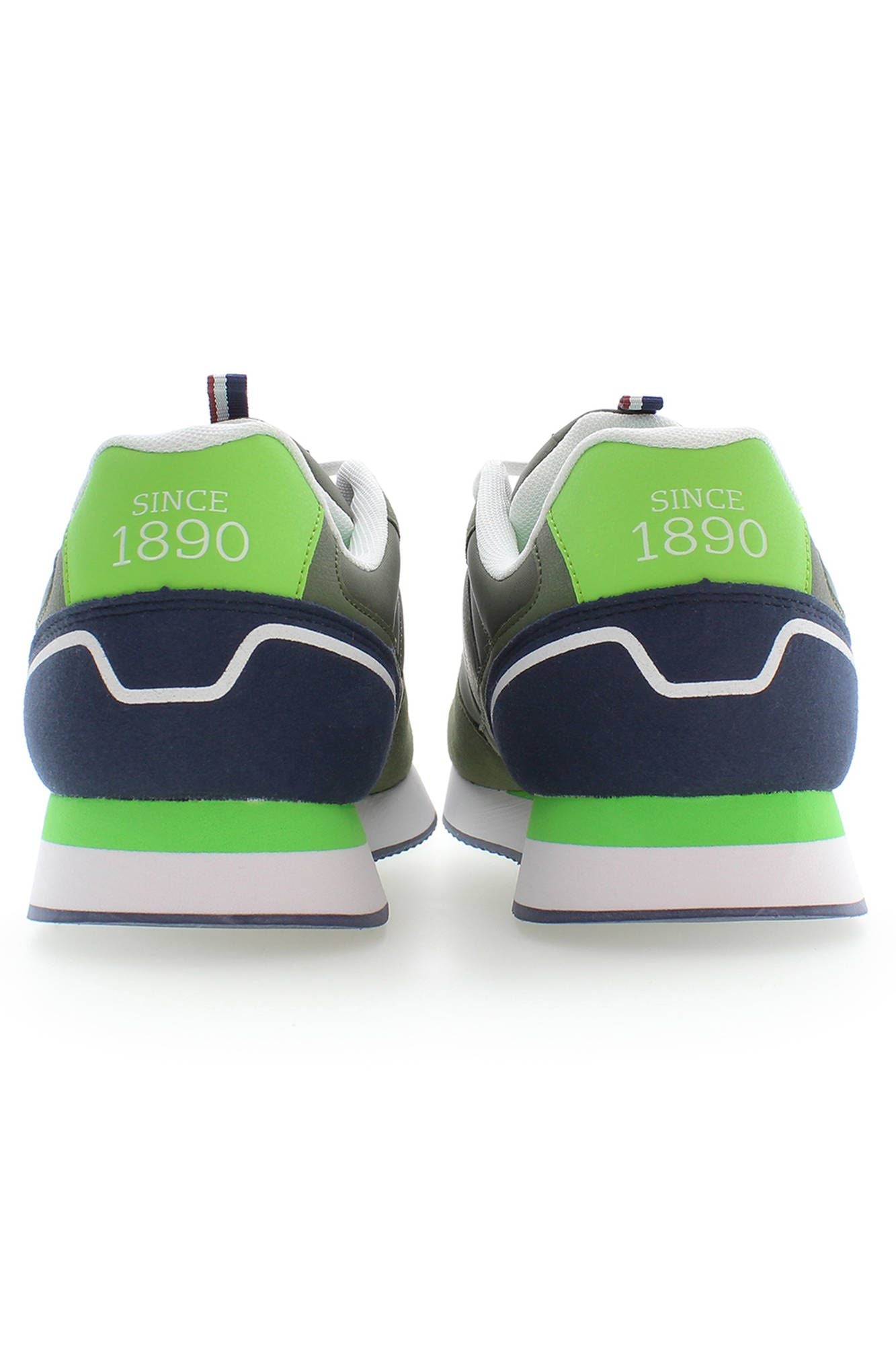 Sleek Green Sneakers with Iconic Logo Detailing