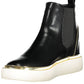 Elegant Black Low Ankle Boots with Side Elastic
