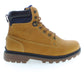 Beige High-Top Boots with Logo Detailing