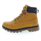 Beige High-Top Boots with Logo Detailing