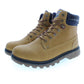 Beige High-Top Boots with Logo Detailing