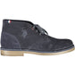 Sophisticated Blue Ankle Boots with Logo Detail
