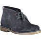 Sophisticated Blue Ankle Boots with Logo Detail