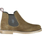 Chic Green Ankle Boots with Logo Detail