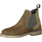 Chic Green Ankle Boots with Logo Detail