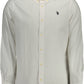 Elegant White Cotton Button-Down Shirt