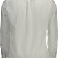 Elegant White Cotton Button-Down Shirt