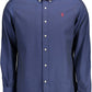 Elegant Blue Long-Sleeved Men's Shirt