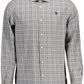 Elegant Gray Cotton Long Sleeve Shirt