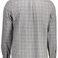 Elegant Gray Cotton Long Sleeve Shirt