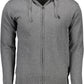 Elegant Hooded Zip Cardigan in Gray
