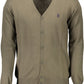 V-Neck Cotton Cashmere Cardigan in Green
