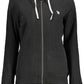 Chic Black Hooded Zip-Up Sweatshirt with Logo