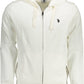 Elegant White Cotton Hooded Sweatshirt