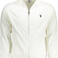 Chic White Embroidered Zip Sweatshirt