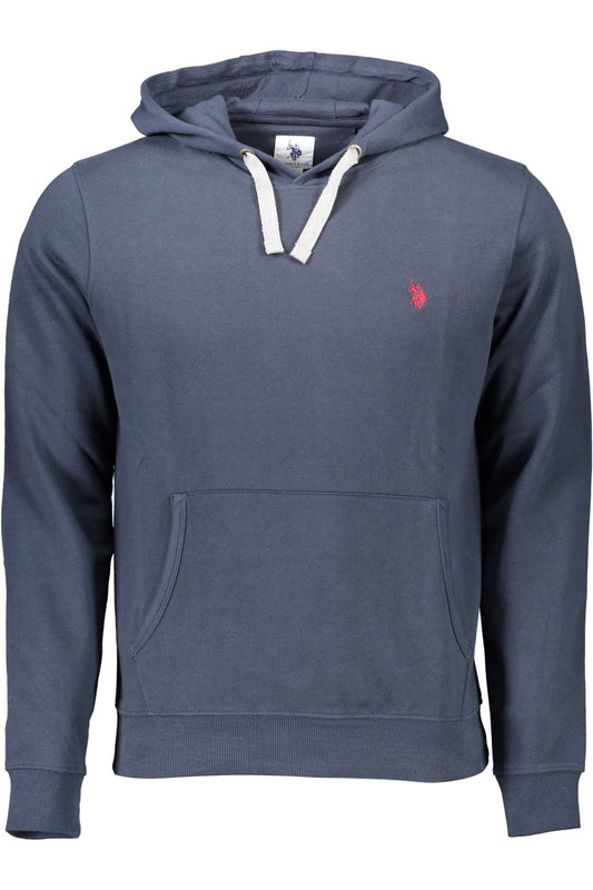 Classic Blue Hooded Sweatshirt with Logo