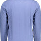 Chic Blue Embroidered Zip Sweatshirt