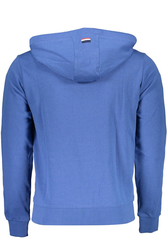 Classic Zip-Up Hooded Blue Sweatshirt