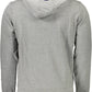 Classic Gray Hooded Sweatshirt with Logo Embroidery