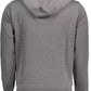 Chic Gray Embroidered Zip Hoodie