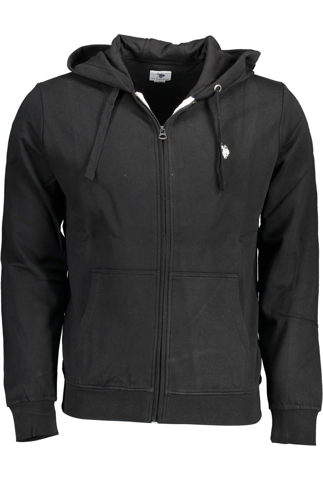 Classic Black Cotton Hooded Sweatshirt