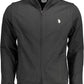 Chic Black Zippered Cotton Sweatshirt