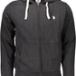 Sleek Black Hooded Sweatshirt with Zip Detail