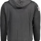 Chic Black Cotton Zippered Sweatshirt with Logo