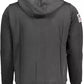 Elegant Black Cotton Zip Sweater