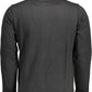 Chic Black Zippered Cotton Sweatshirt