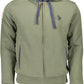 Elegant Green Cotton Hooded Sweatshirt