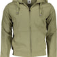 Chic Green Hooded Zip Sweatshirt