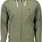 Elegant Green Hooded Sweatshirt with Embroidery
