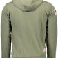 Elegant Green Cotton Hooded Sweatshirt