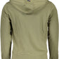 Chic Green Hooded Zip Sweatshirt