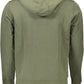 Elegant Green Hooded Sweatshirt with Embroidery