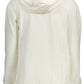 Chic White Hooded Sweatshirt with Embroidery
