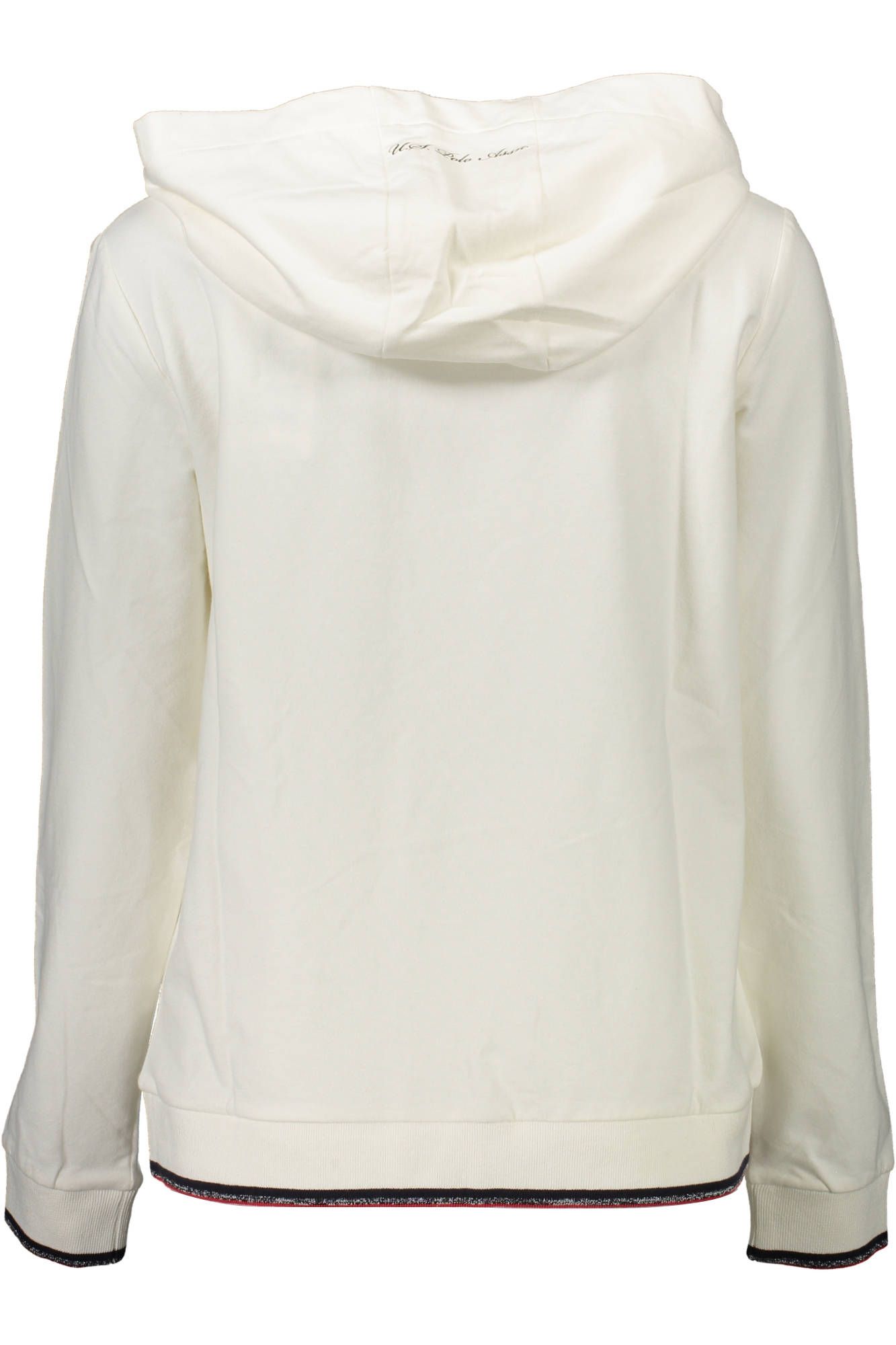 Elegant White Hooded Sweatshirt with Print Details