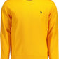 Classic Orange Cotton Sweatshirt with Embroidery