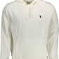Chic White Hooded Sweatshirt with Logo Embroidery