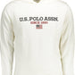 Chic White Cotton Hoodie with Contrast Detail