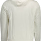 Chic White Hooded Sweatshirt with Logo Embroidery