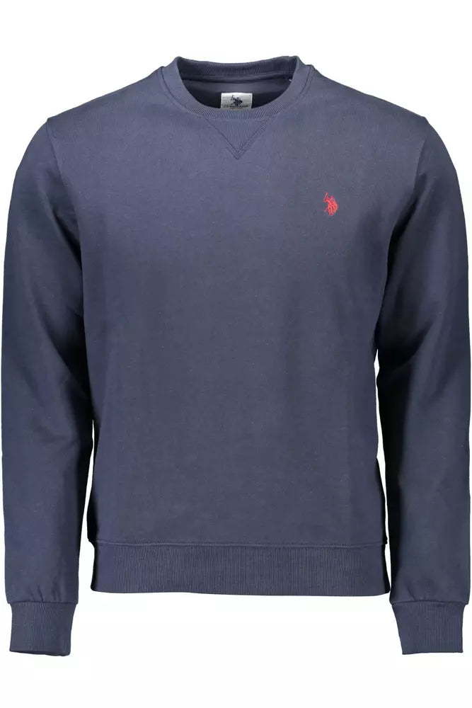 Classic Blue Cotton Crewneck Sweater