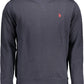 Chic Blue Cotton Crewneck Sweatshirt