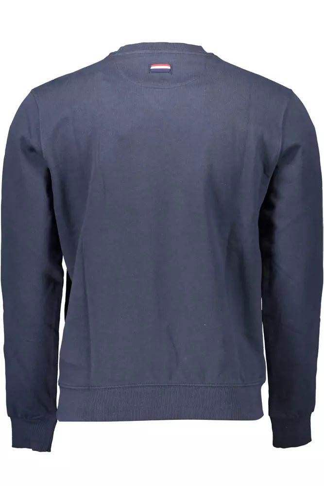 Classic Blue Cotton Crewneck Sweater