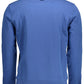 Contrast Detail Embroidered Blue Sweater