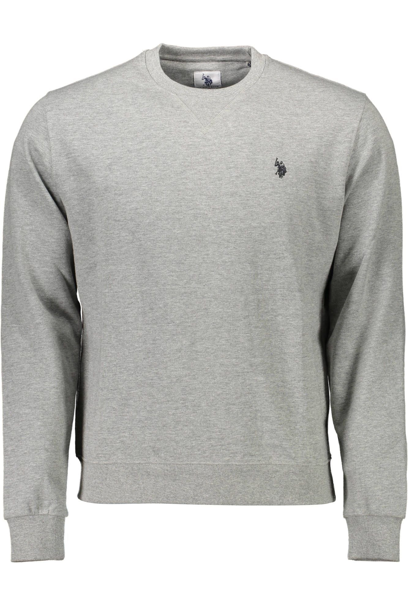 Classic Embroidered Logo Gray Sweatshirt